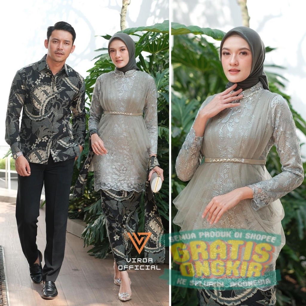 Batik Couple Kebaya Modern Kebaya Wisuda Lamaran Baju Tunangan Batik Brukat Terbaru Baju Couple Kond