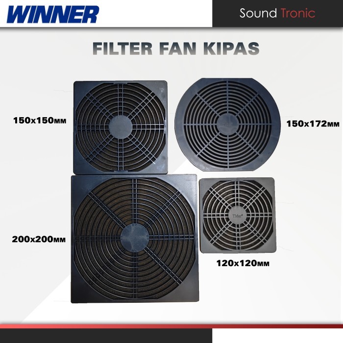 Dust Filter Fan Plastik 12CM 15CM 17CM 20CM