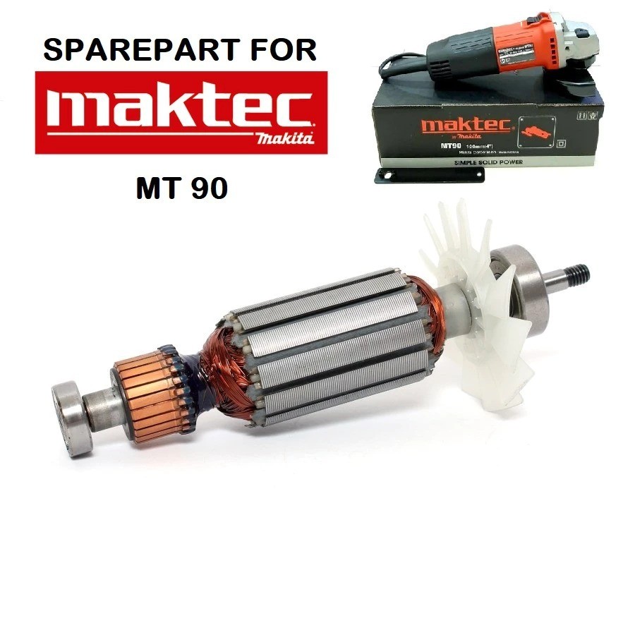 SIXSHOP (ORIGINAL) Sparepart Armature Mesin Gerinda Maktec MT90 / MT91A / Angker Dinamo Mesin Gerind