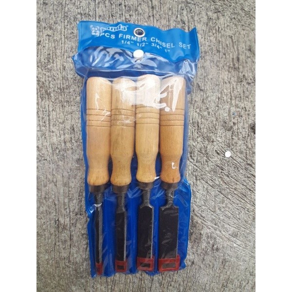 Pahat set kayu 4 pcs~pahat set kayu