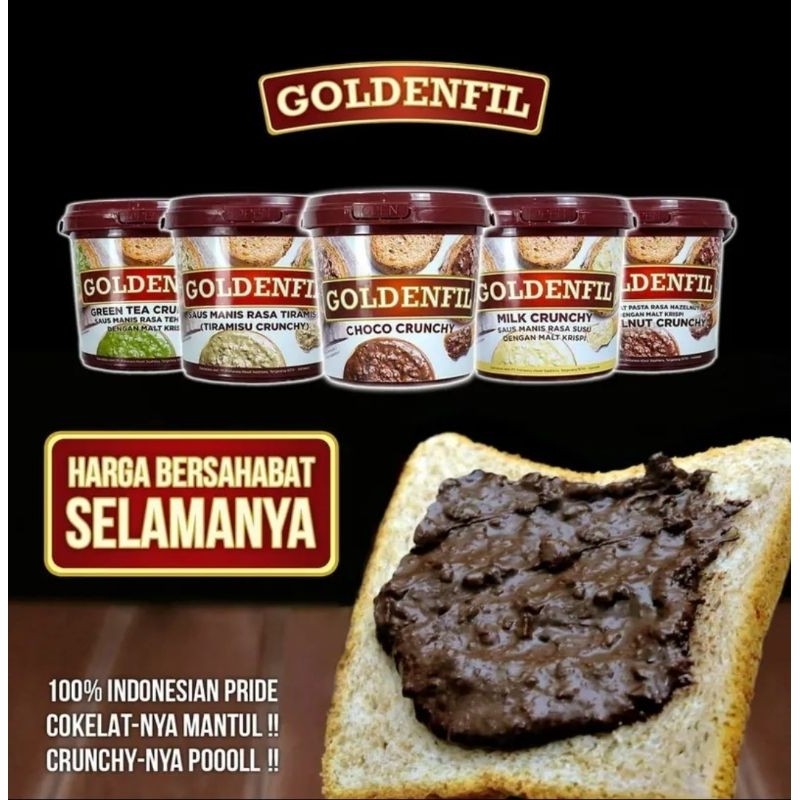 Goldenfil Choco Crunchy 1 Kg Halal Makassar