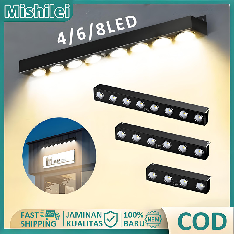 Mishilei 4/6/8LED Lampu Dinding Tenaga Surya Untuk Halaman Luar Ruangan Lampu Sorot Dinding Dekorati