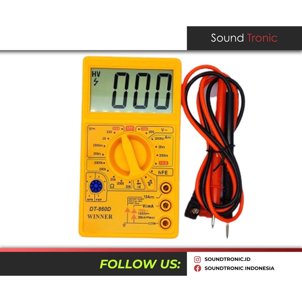 Winner Multimeter Tester Avometer Digital DT-860D