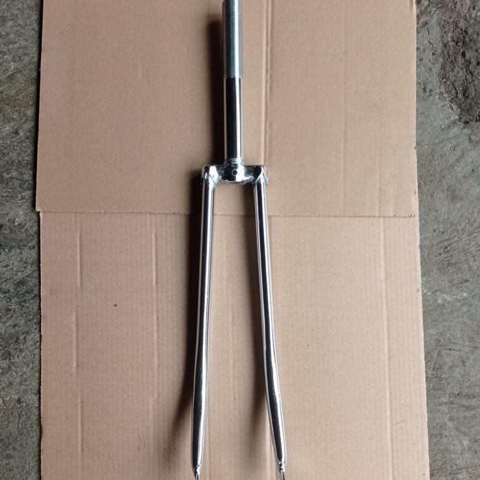 sparepart fork sepeda 27 balap roadbike fixie jadul crome chrome taiwan sepeda