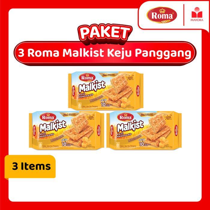 Paket 3 Roma Malkist Keju Panggang