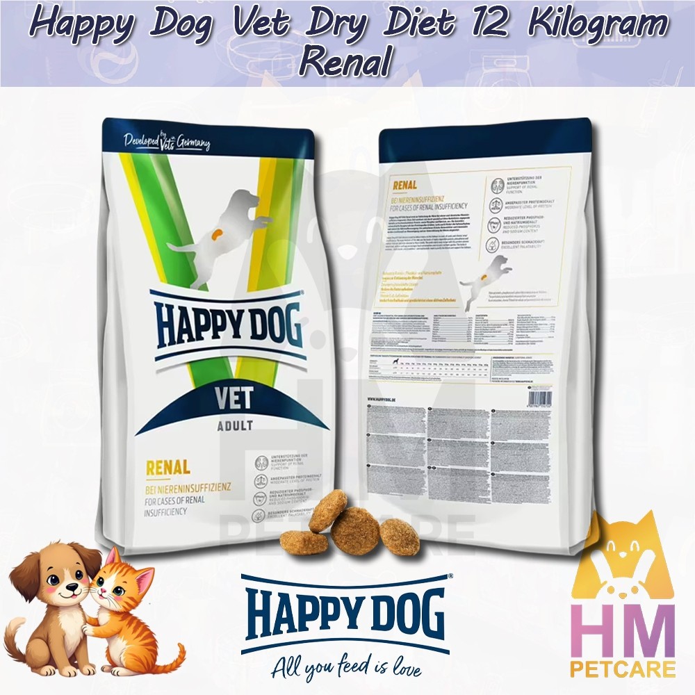Happy Dog Vet Renal Dry Food 12kg | Makanan Anjing Happy Dog Vet Renal 12 kg Untuk Ginjal Anjing