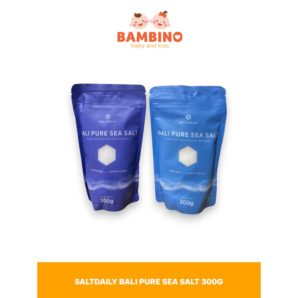 Salt Daily Bali Pure Sea Salt 300g | Garam Laut Murni 300g - Garam Halus dan Garam Kasar