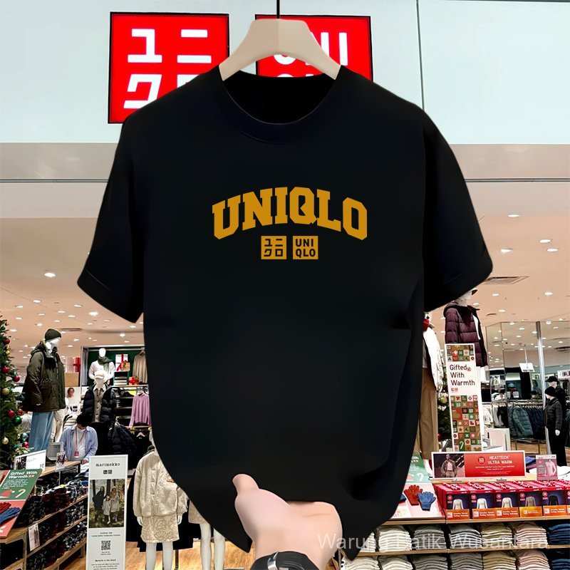 Baju Kaos Kaos Uniqlo Pria Original Simple Design Katun Lembut Harian