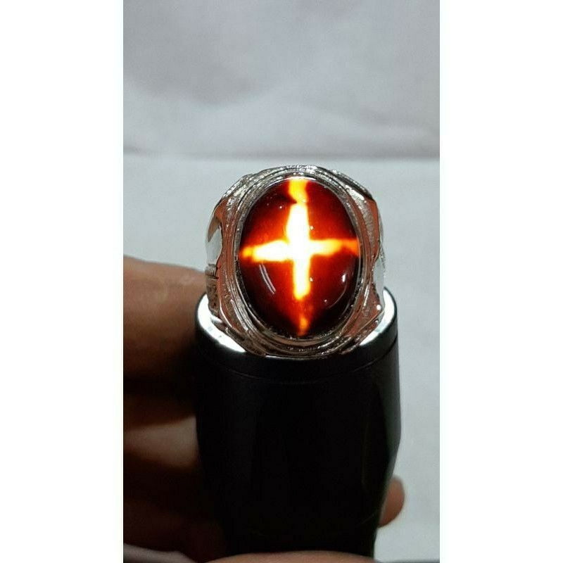 Batu cincin natural yaman habasyi tapak jalak yaman wulung tembus senter mewah elegan