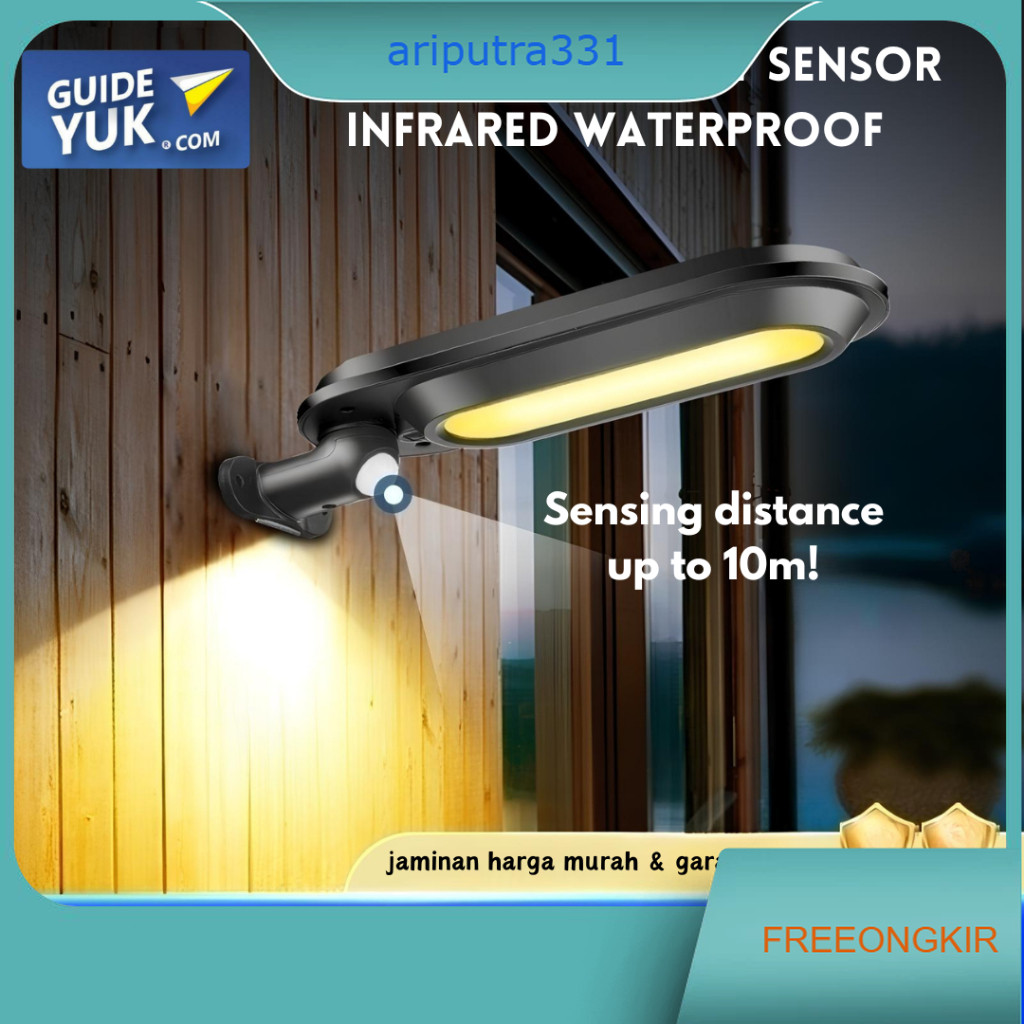 Lampu Jalan Smart Sensor Gelap Waterproof / Lampu Jalan Smart Sensor Tenaga matahari / angle adjusta
