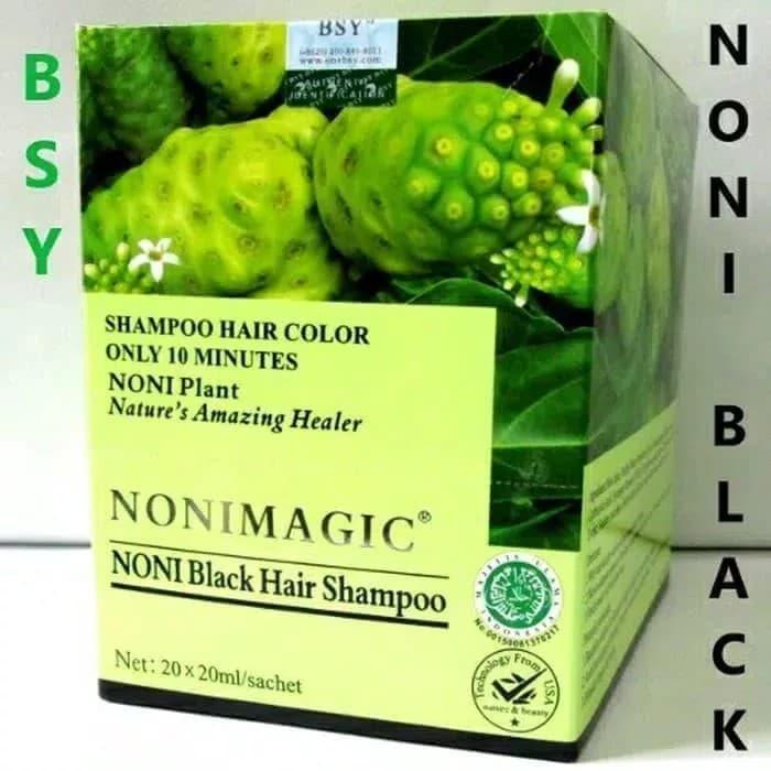 BSY NONI MAGIC Bsy Noni Black Hair Magic Shampo isi 20 sachet