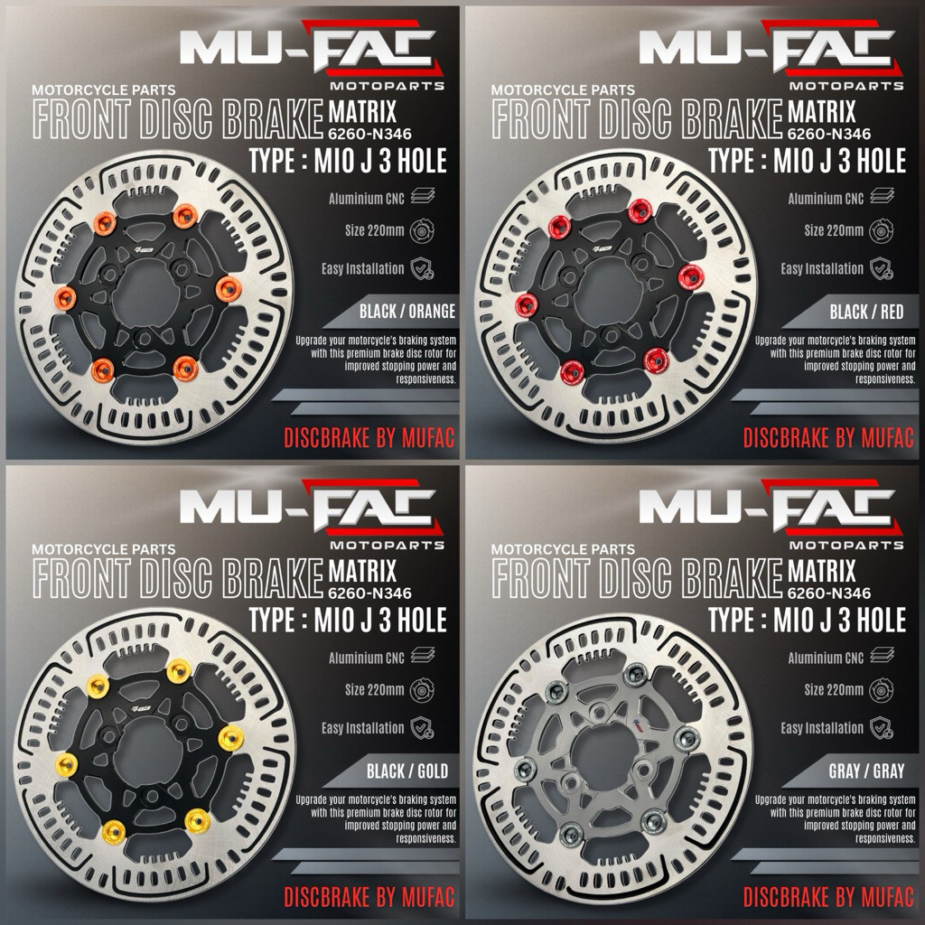 MU-FAC Disc Mio-J Lubang 3 Floating Cnc Model Matrix Mufac Original