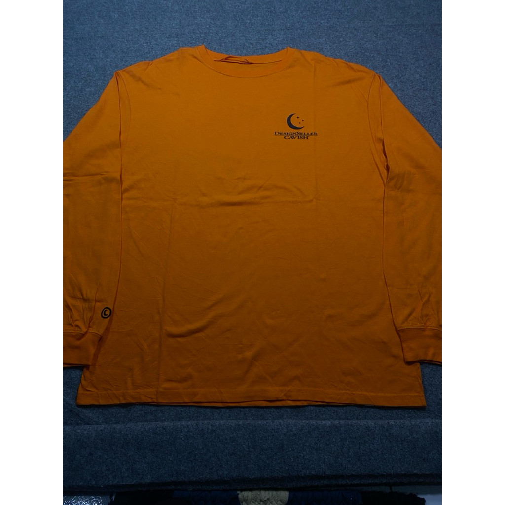 BAJU KAOS KATUN CAKEP CAVISH OREN SIZE XL