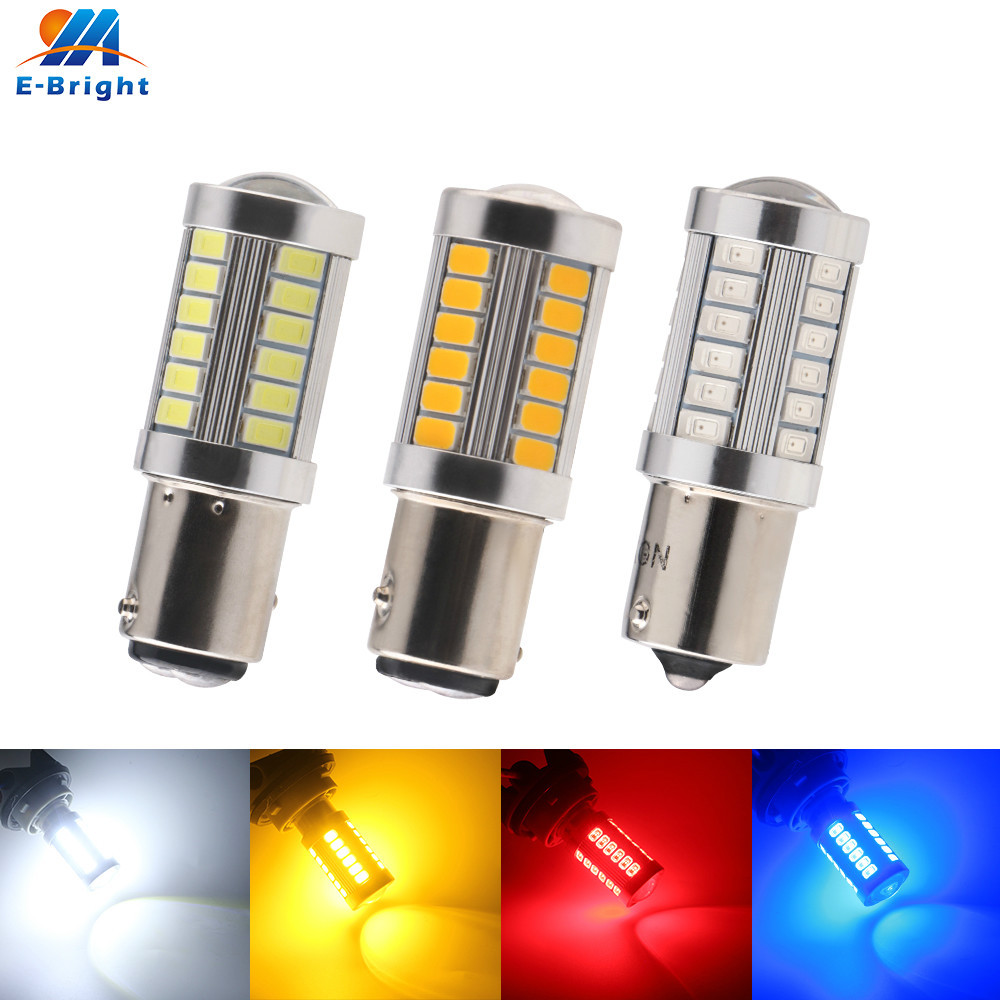 2PCS 12V DC 5730 33 SMD 1156 BA15S p21w 1157 BAY15D p21/5w T20 3157 T25 7443 Car Led Turn Tail Signa