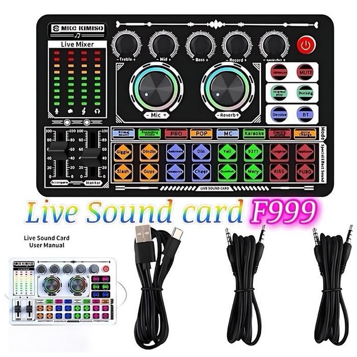 MKC kimiso live SOUND CARD F999 SoundCard Bluetooth compatible External Audio - MKC-f999