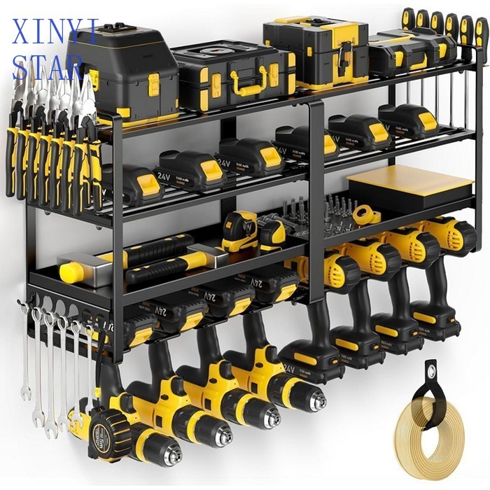 Power tool rack Wall-mounted power tool storage rack
