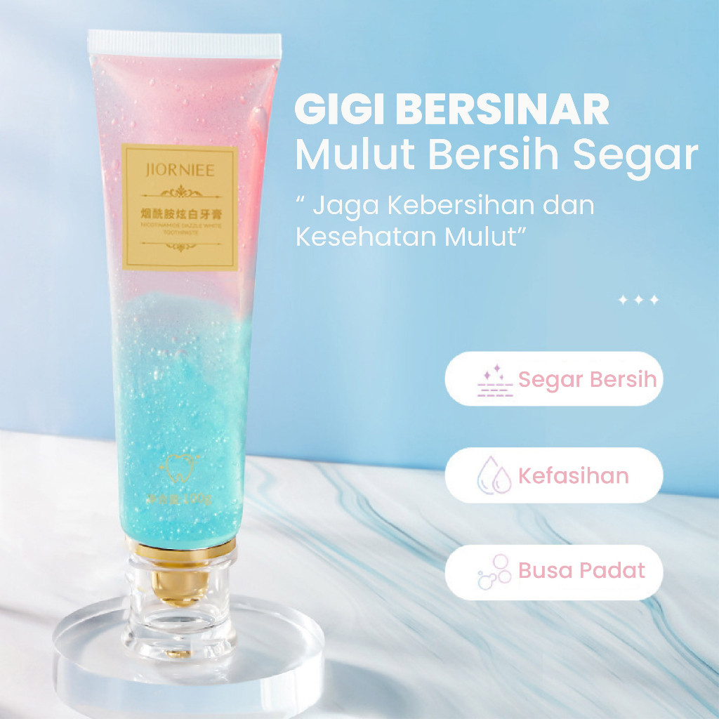 JIORNIEE Odol Pemutih Gigi Permanen Pasta Gigi Ampuh Menghilangkan Karang Gigi