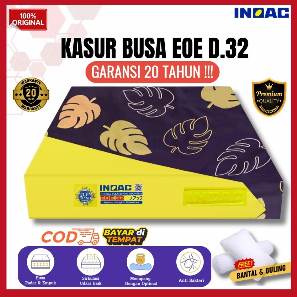 Kasur Busa INOAC Super EOE Density 32 Original Tebal 40cm 50cm JUMBO 200x200 / 200x180 / 200x160 / 2