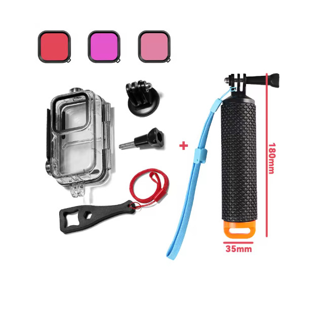 Casing Pelindung Tahan Air untuk Aksesoris Kamera Aksi DJI Osmo Action 2 Menyelam 60M/196FT Casing P