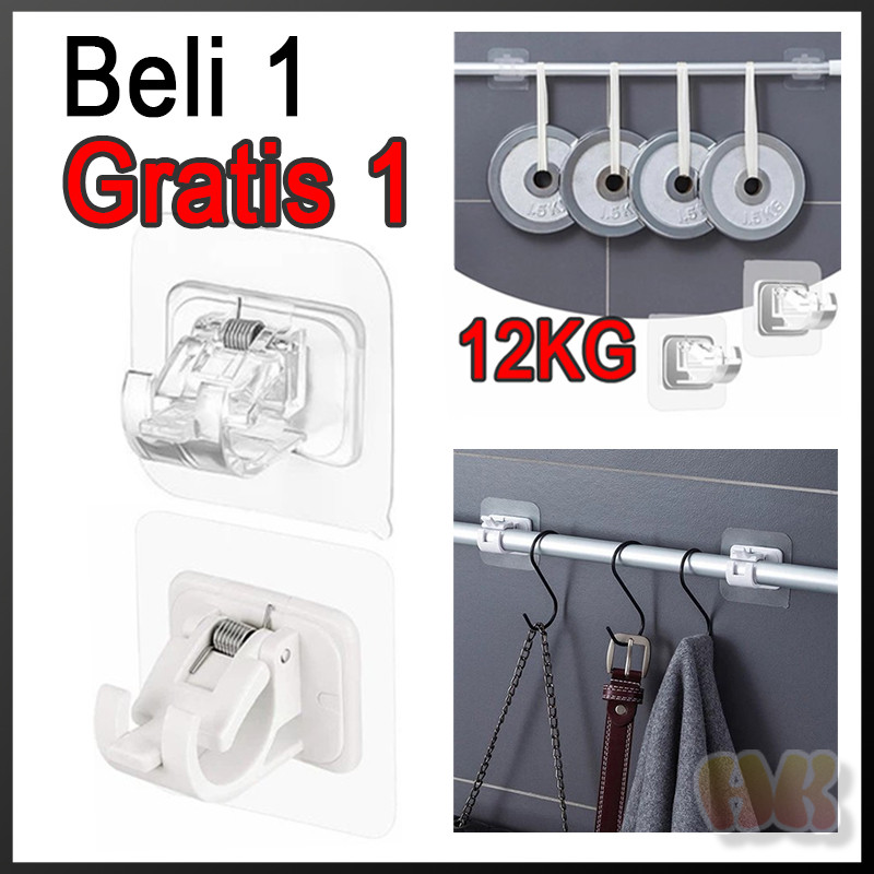2pcs Gantungan Adhesive Gorden Kolong Dapur Kokoh Tanpa Paku Barang Unik  Braket Serbaguna Braket Ti