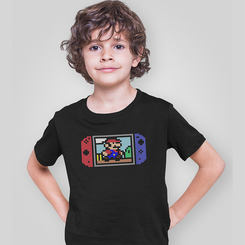 RC - Kaos Anak Laki Laki Mario Bros Pixel - Kaos Bayi Mario Bros Pixel