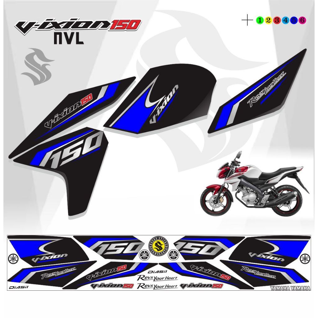 STICKER VIXION / VARIASI STRIPING VIXION NVL VARIASI
