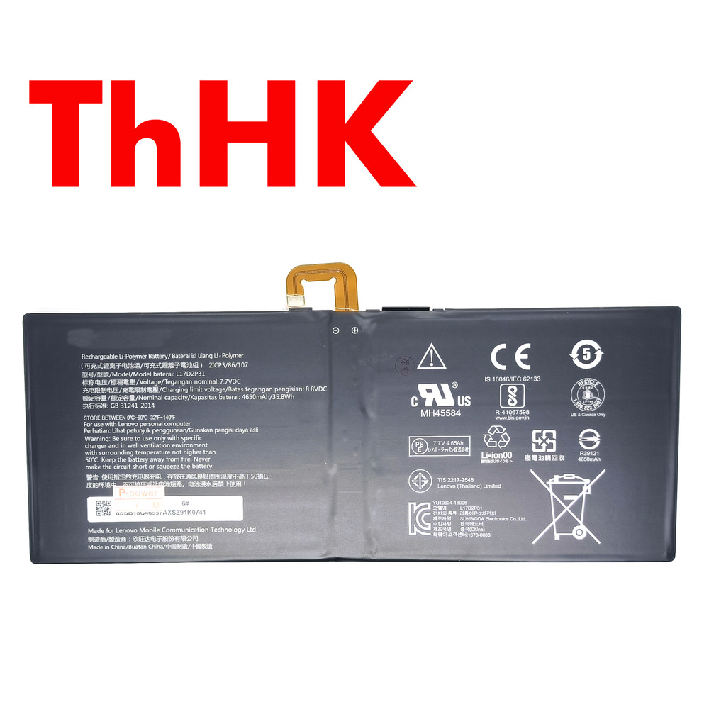 Genuine 35.8Wh L17D2P31 Battery For Lenovo Yoga Book C930 YB-J912F YB-J912L