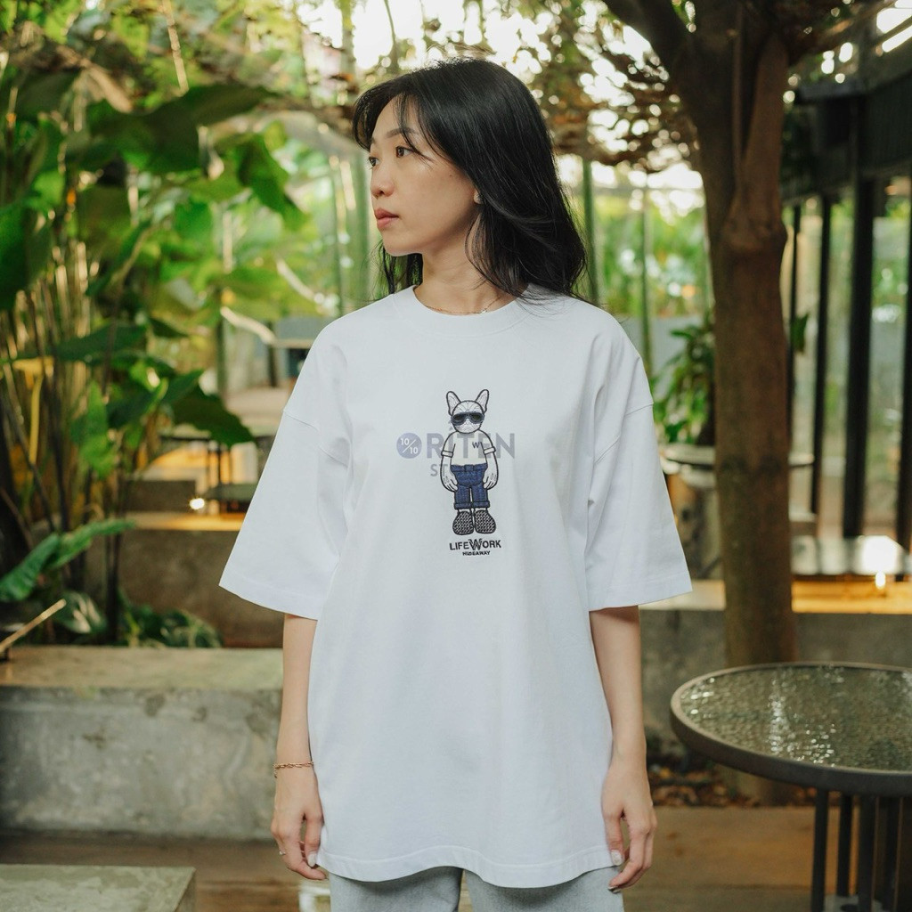 Dijamin 100%  Lifework Figure Hipdog Tee White Original / Baju Kaos Life Work Authentic