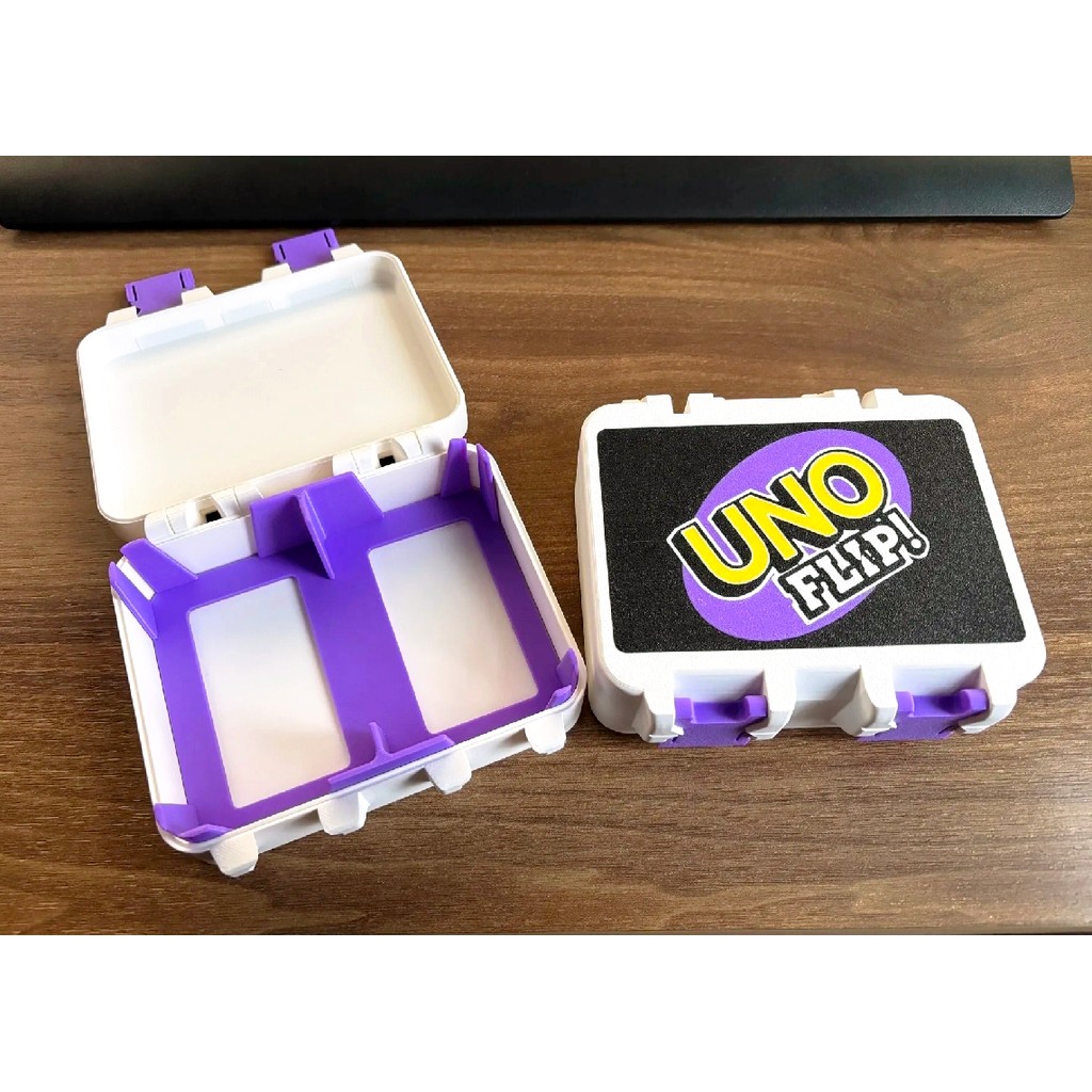 Case tempat kotak kartu card holder uno flip putih double deck storage box