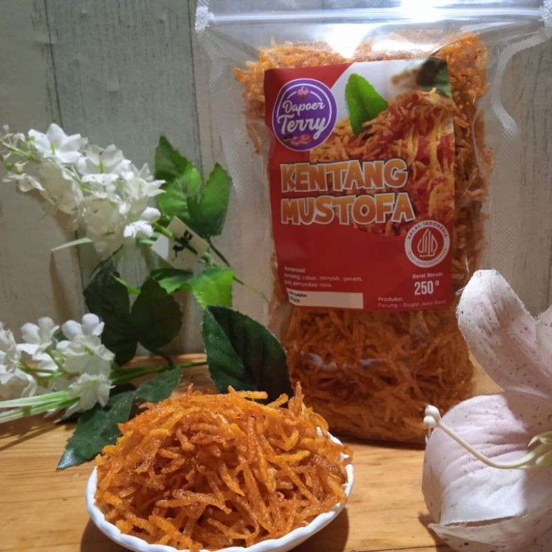 camilan cemilan kering kentang mustofa iris pedas manis