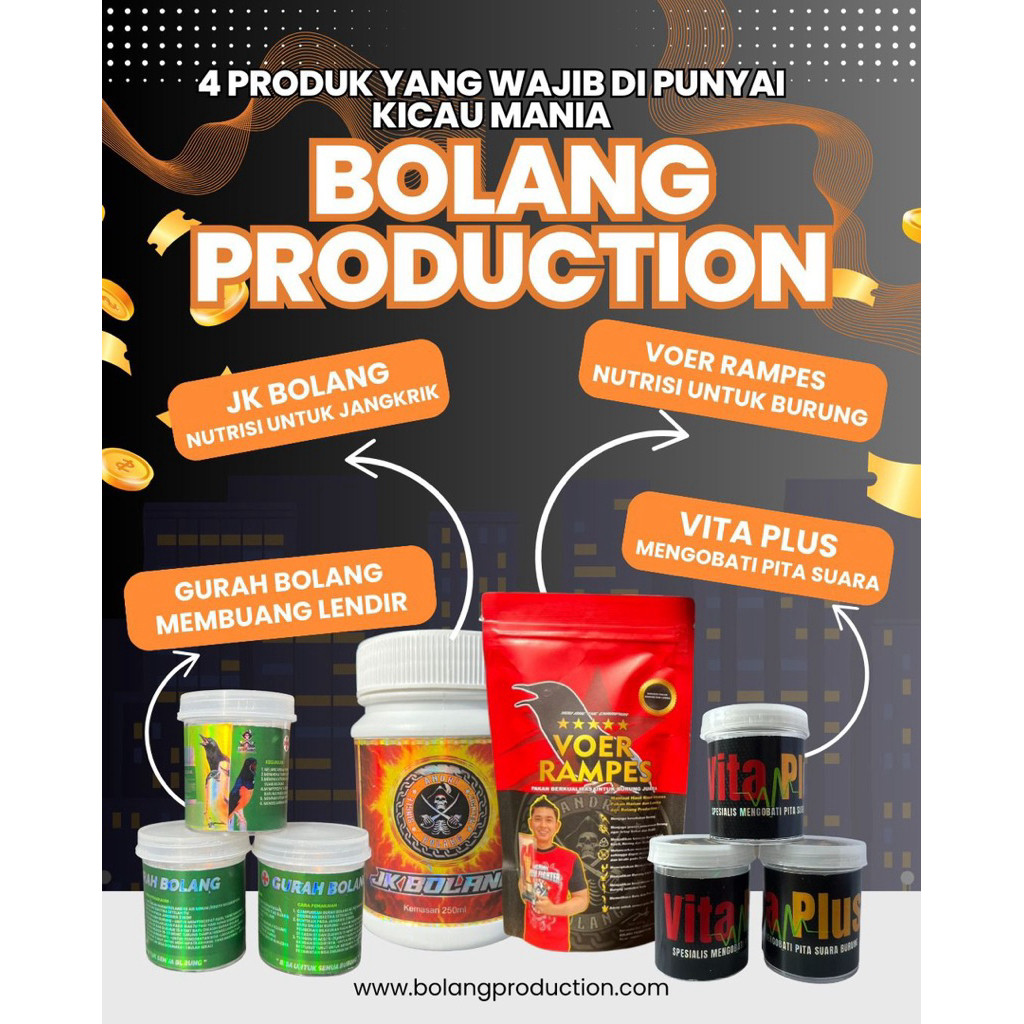 Tergacor(ORIGINAL) Vita Plus Andri Bolang Production Vitamin Khusus burung berkicau Vitamin Plus Ala