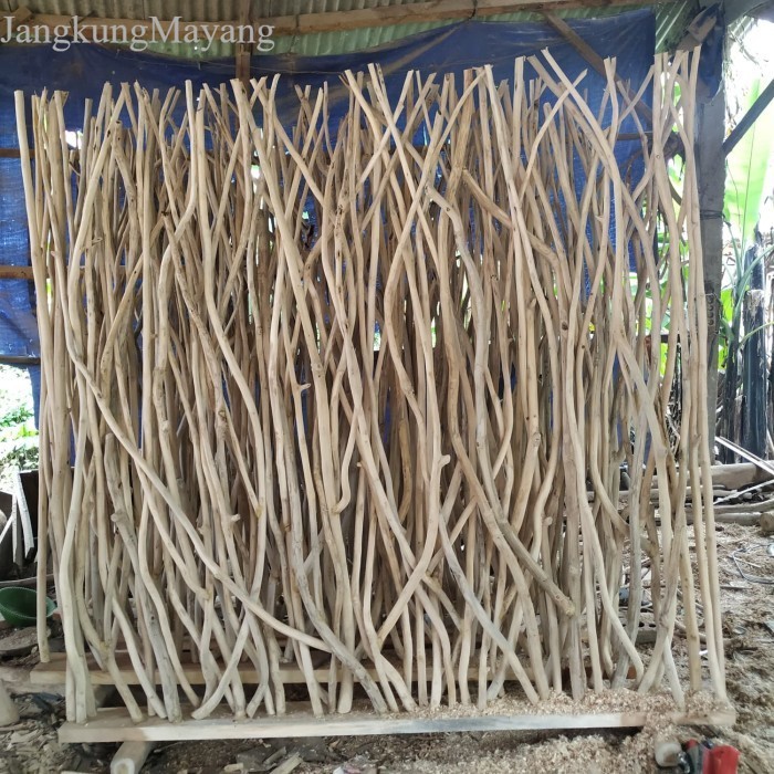 {} Partisi backdrop ranting kayu jati murah terbaru murah HARGA PERBATANG Harga Per Batang