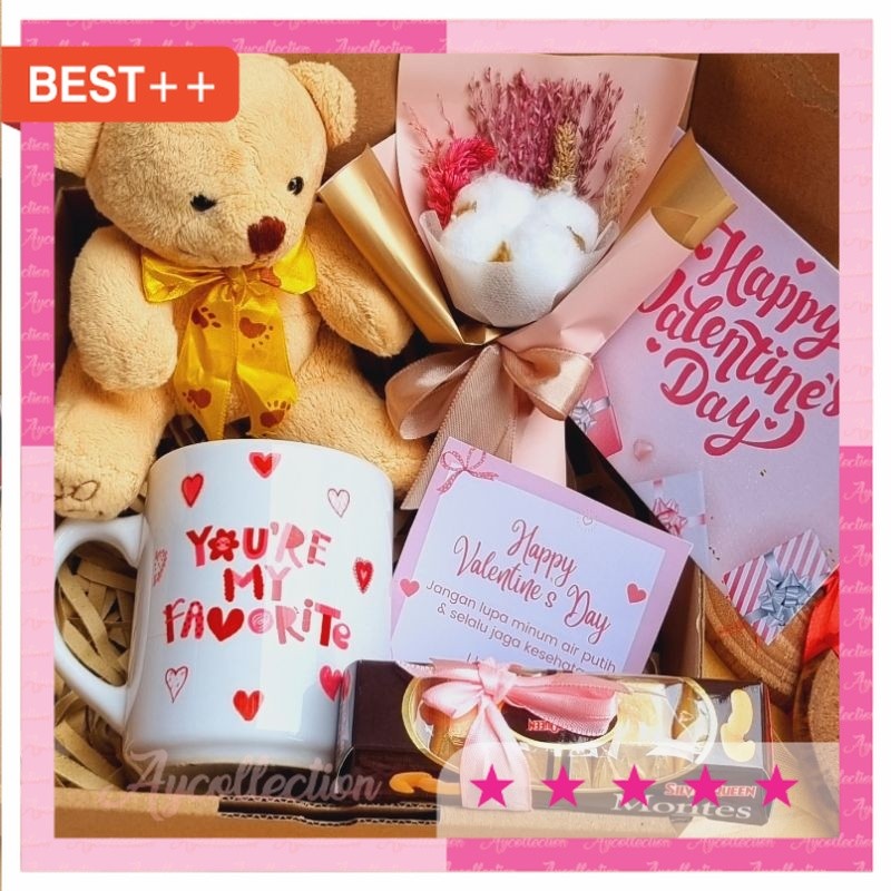 Hampers valentine romantis buat pacar / Kado Valentine / Hampers Valentine Buket Bunga