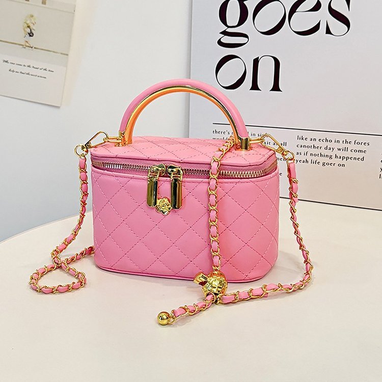 Tas Wanita Kecil Gaya Chanel Tas Kotak Baru Tas Rantai Quilted Bahu Crossbody