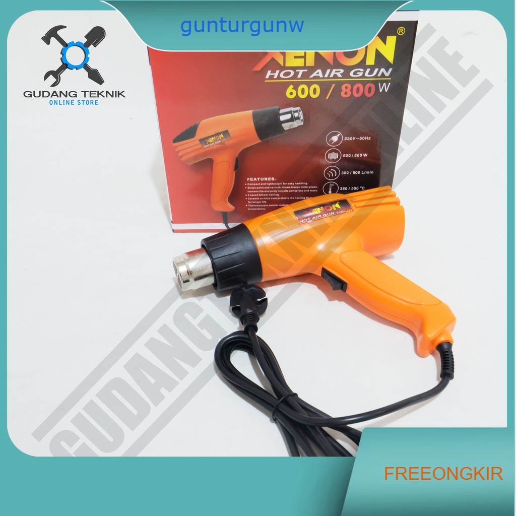 Xenon HG800 / Hot Gun Xenon Heat Gun Xenon 800Watt Mesin Pemanas Xenon
