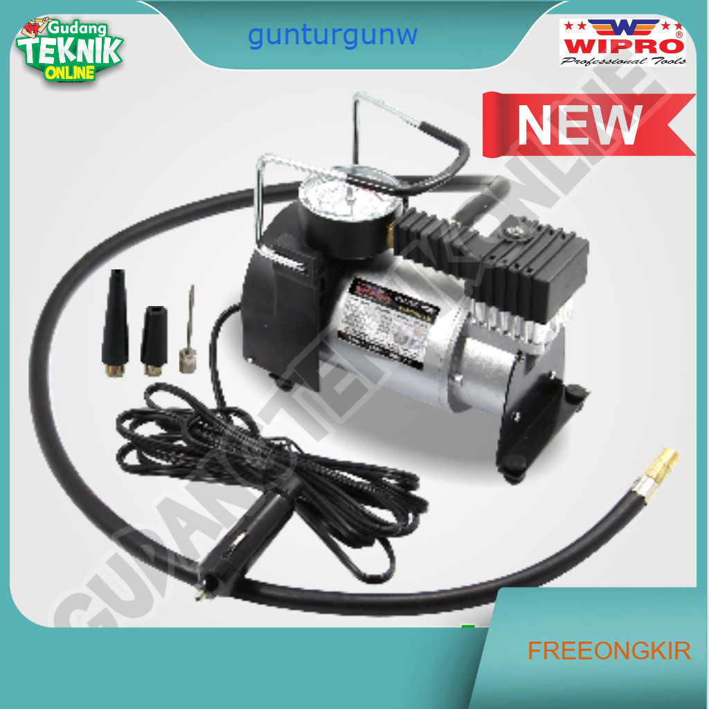 Kompresor Mini DC-12V WIPRO WP-8501B Compressor Portable / Mini Air Compressor 15 Ampere WIPRO WP850