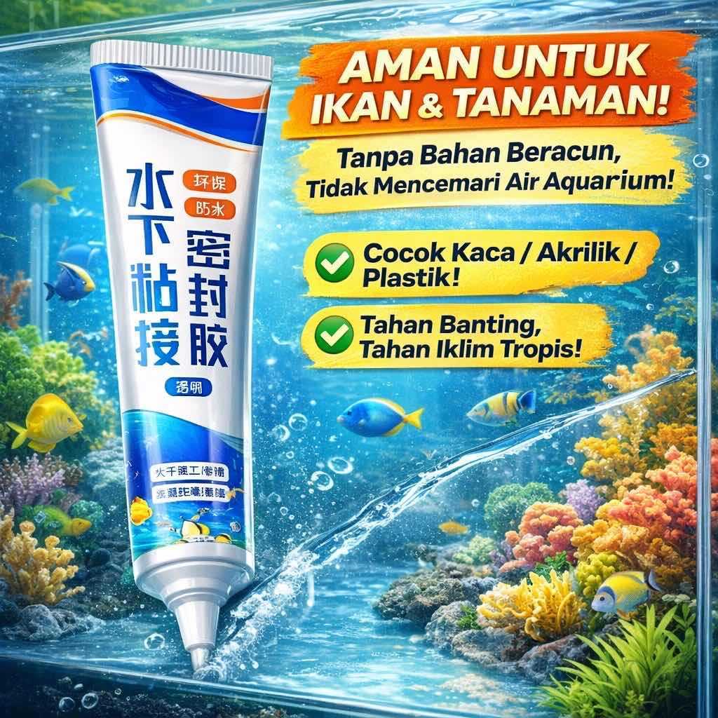 [ COD ] Sealant Bawah Air/Lem Perekat Bawah Air/Lem Perekat Anti Bocor/Lem Kaca/Perbaiki Akuarium Da
