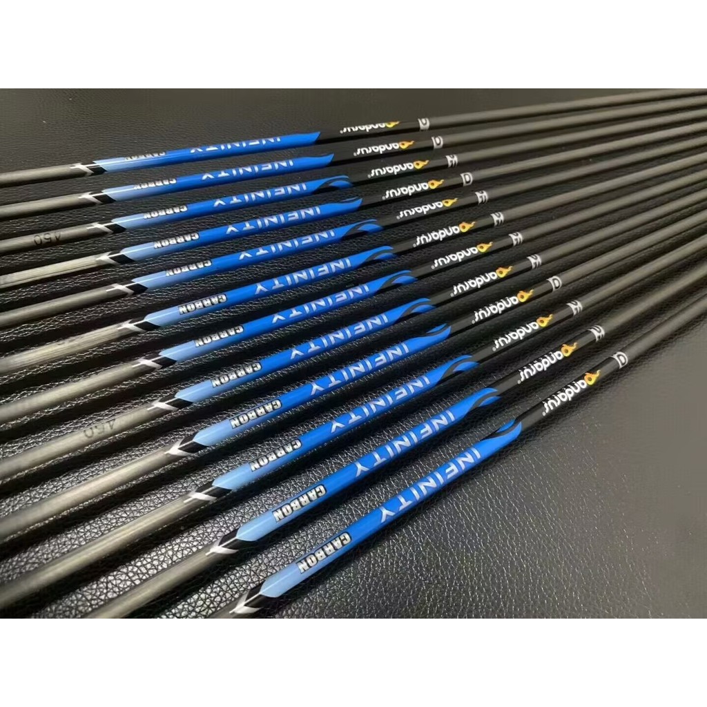 612pcs Pandarus ID42mm Infinity 100% Pure Carbon Arrow Shaft Spine4001500 Archery Arrow Tube Recurve