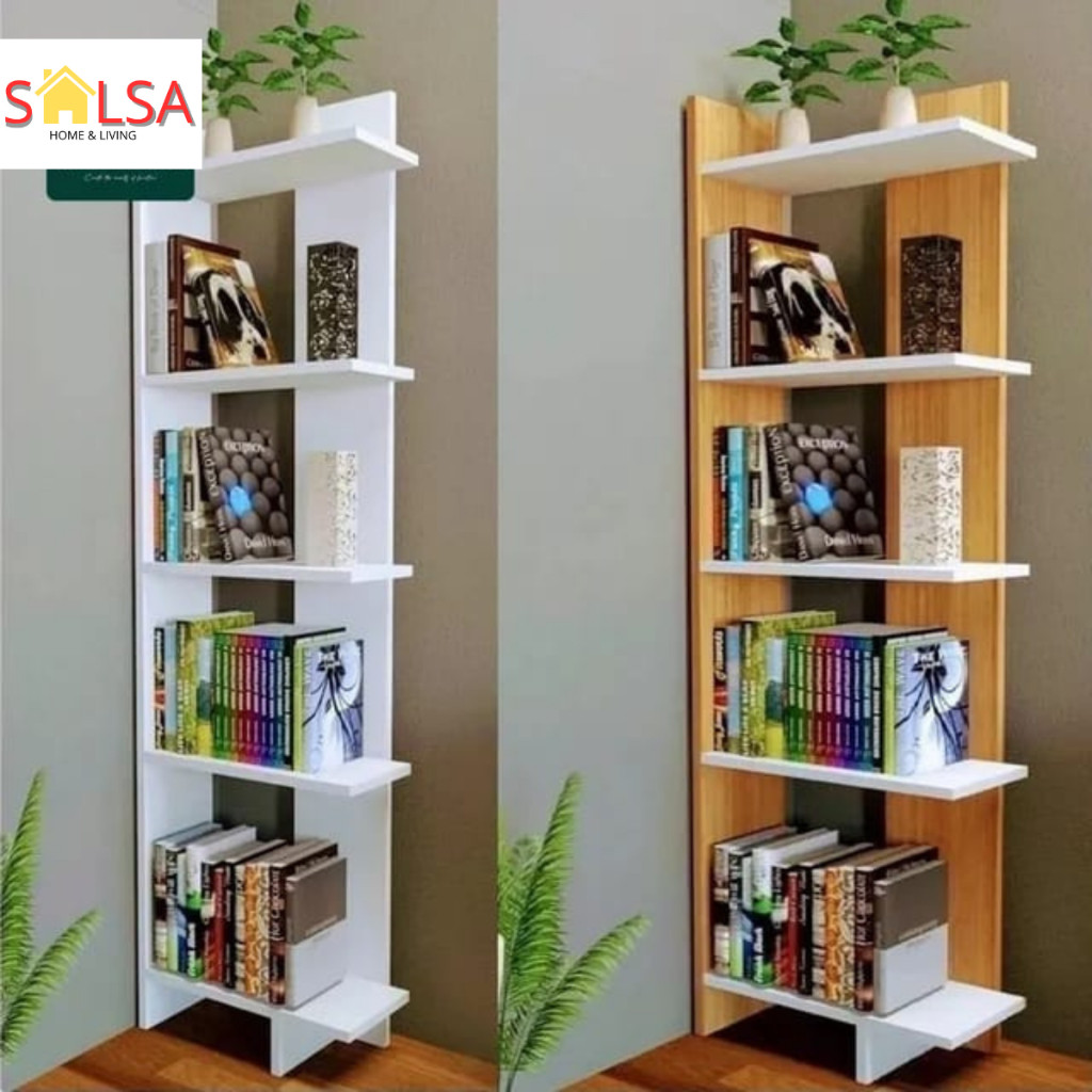 Rak Buku Rak Bunga Sudut Ruang Tamu Tinggi 120cm