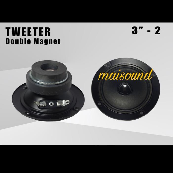 TWEETER DOUBLE MAGNET 3 INCH TWITER 3INCH BIASA BUAT SPEAKER MODEL BMB