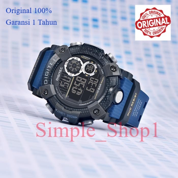 Original 100% Digitec DG-5118T Jam Tangan Pria Digital Rubber 5118  DG5118 Garansi 1 Tahun