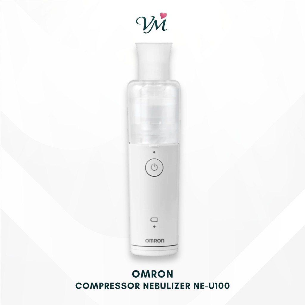 Omron Nebulizer NE-U100 Portable Ultrasonic Alat Uap Asma Sesak Nafas Inhaler Praktis Tanpa Kabel