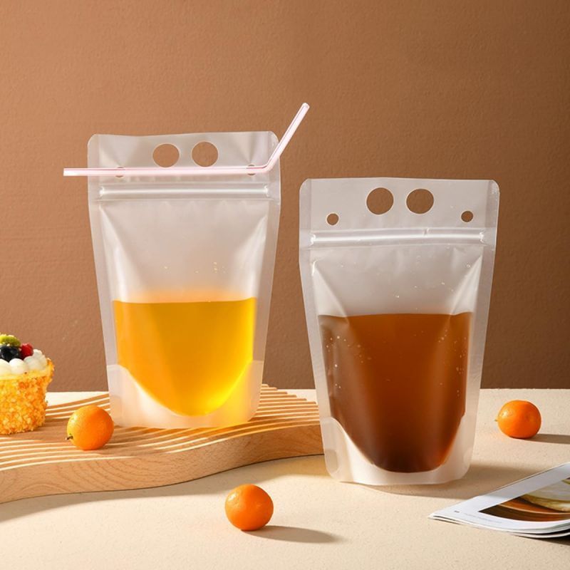 ASTARA - 100pcs/Set Standing Pouch Plastik Pouch Minuman Pouch Standing Minuman Kemasan Minuman