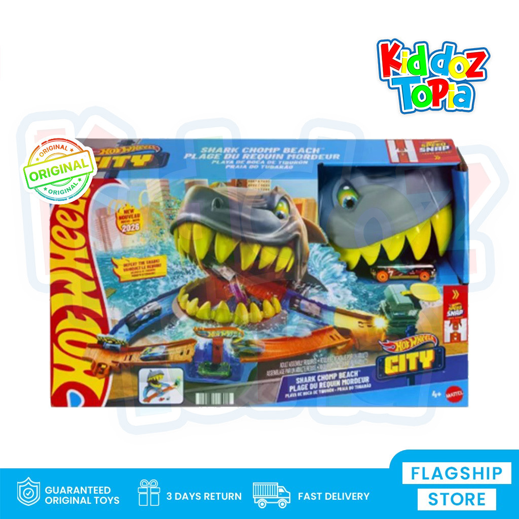 Hot Wheels HOTWHEELS City Speed Snap Shark Chomp Beach JHL96 GLC
