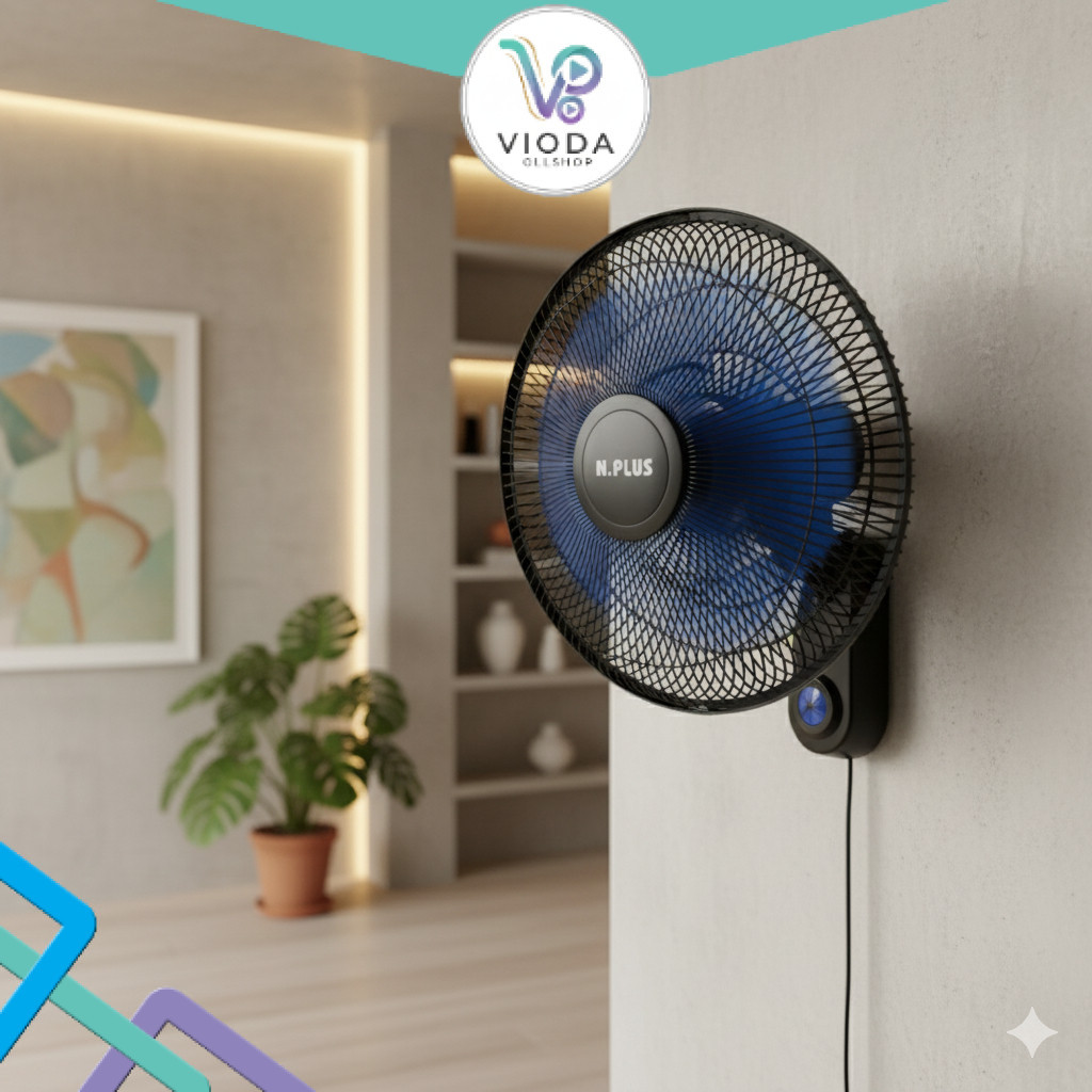 TD Wall Fan 16 Inch Tipe N.Plus B.3 Warna Hitam - Kipas Dinding Kuat