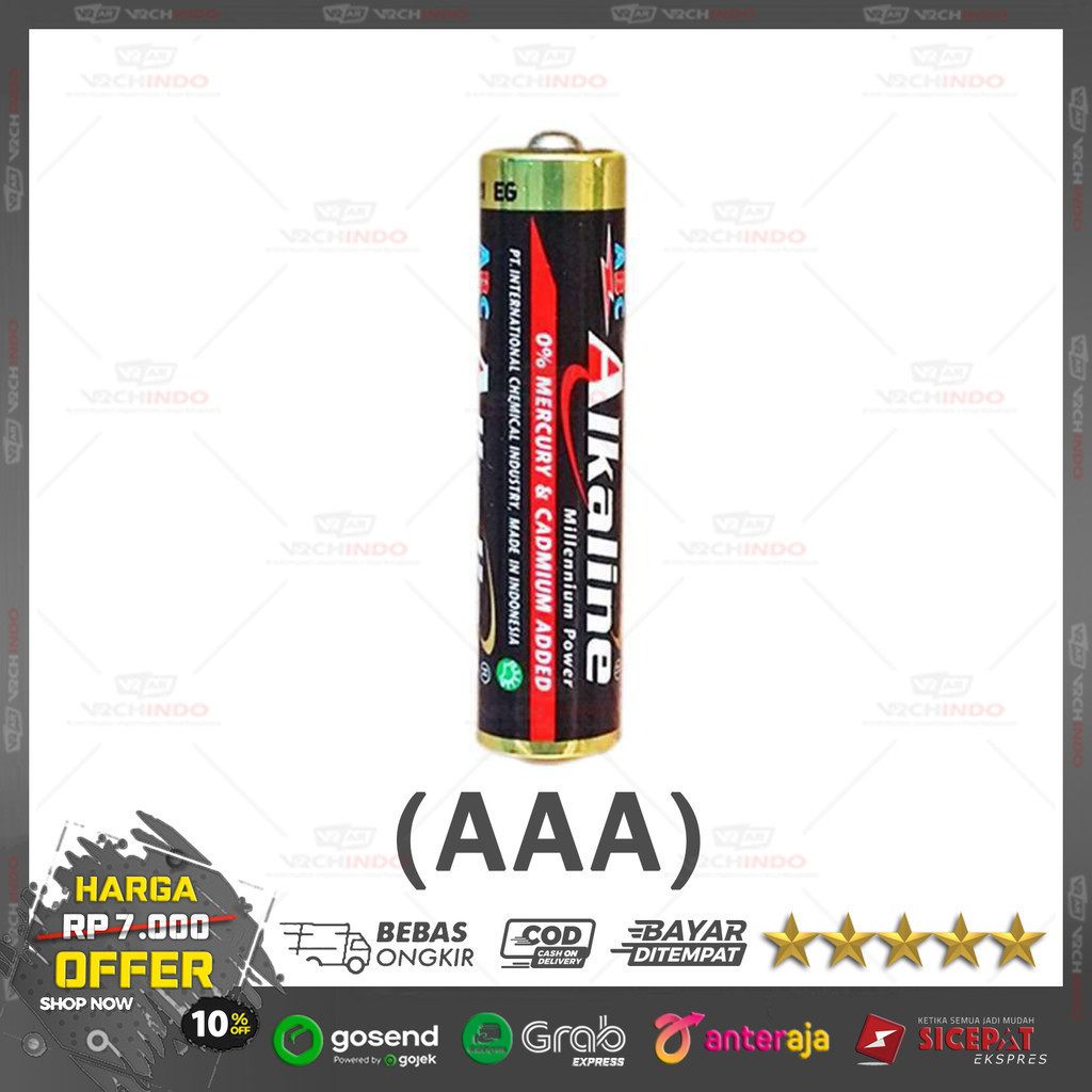 Batu Batre / Batere / Battery / Bateray / Batray / Baterai ABC ALKALINE AAA A3 Kecil Baterai 1.5V - 