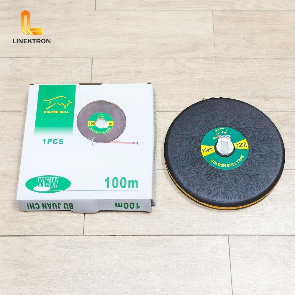 METERAN BULAT KAIN 100 METER / METERAN KULIT ROLL PUTAR 100 METER / METERAN TUKANG 100 METER