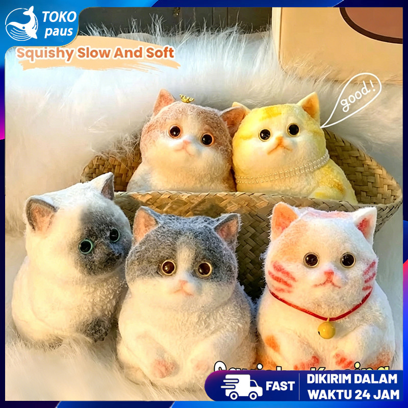 Squishy Squishy Kucing Lembut Mainan Dekompresi Kucing Anti Stress Pencet Anak Squishy Jumbo Lucu Ma