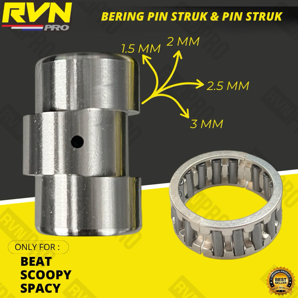 RVN PAKET 2IN1 CRANK PEN STROKE BEARING BEAT SCOOPY SPACY KVY KZL K44 BEAT FI BEAT ESP VARIO 110 FI 