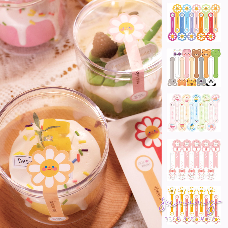 100 Pcs Stiker Thank You Stiker Lucu Handmade Stiker Segel Box Stiker Label Box Kotak-Suning Mall